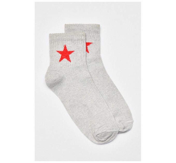 Носки женские демисезонные серого цвета 192227L