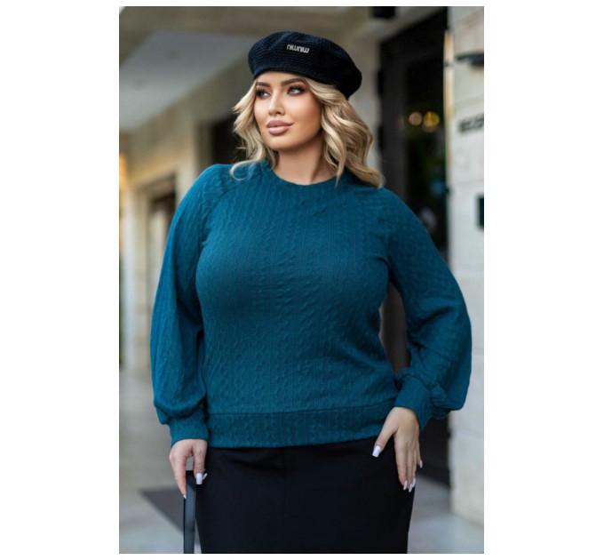Светр жіночий ізумрудного кольору 192522L