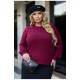 Светр жіночий бордового кольору 192523L