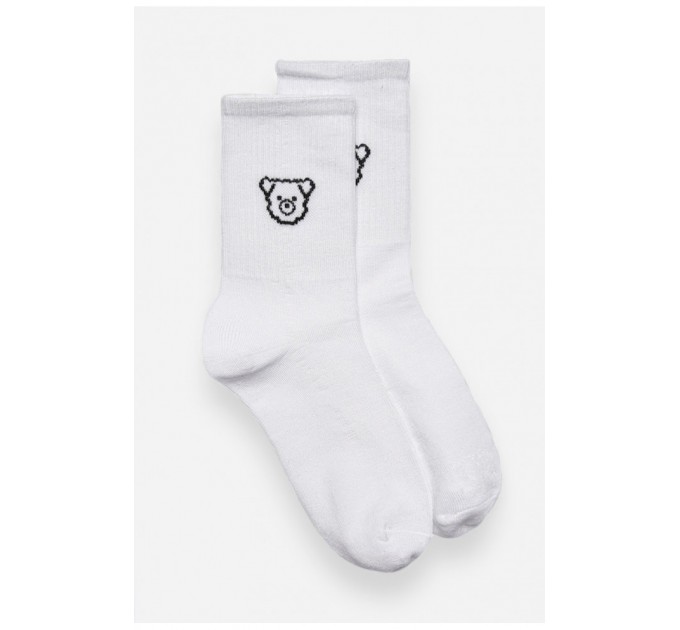 Шкарпетки дитячі демісезонні білого кольору з малюнком 192838L