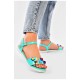 Босоножки женские бирюзового цвета 192890L