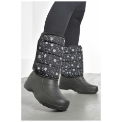 Дутики женские на меху черного цвета 193176L