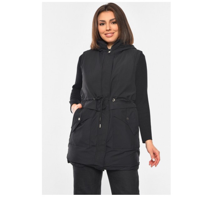 Жилетка женская черного цвета 193289L