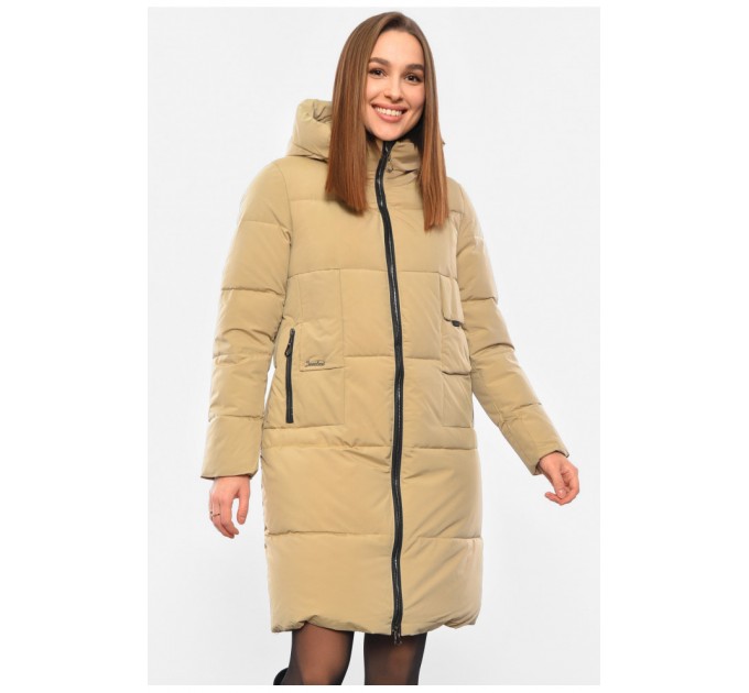 Куртка женская зимняя бежевого цвета 193434L