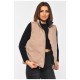 Жилетка женская двухсторонняя цвета мокко 193474L.