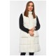 Жилетка жіноча подовжена молочного кольору 193481L