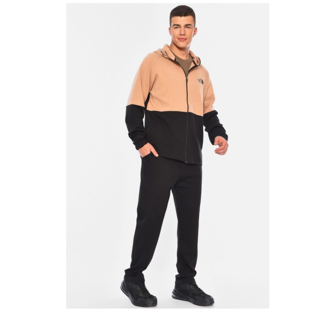 Спортивний костюм чоловічій чорно-бежевого кольору 193489L