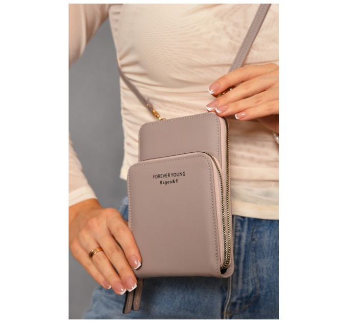 Клатч жіночий з екошкіри кольору мокко 193594L