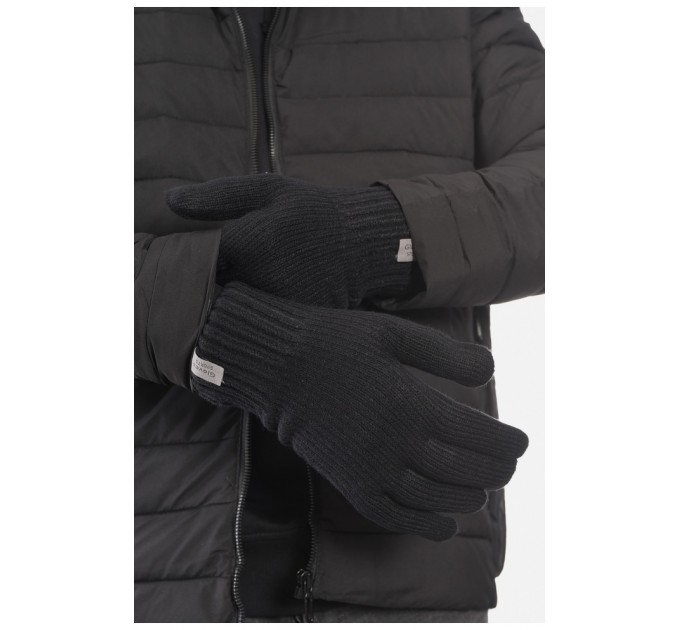 Перчатки мужские акриловые утепленные черного цвета 193711L