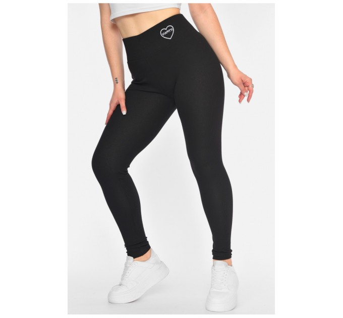 Лосины женские трикотажные черного цвета 193895L