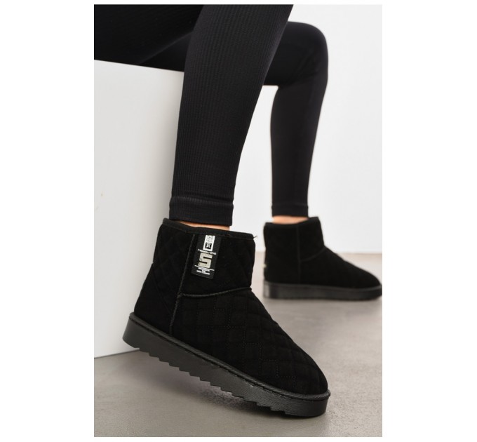 Уггі жіночі на хутрі чорного кольору 193937L