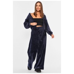 Костюм жіночий велюровий темно-синього кольору 194440L