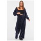 Костюм жіночий велюровий темно-синього кольору 194440L