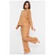 Костюм домашній жіночий однотонний бежевого кольору 194646L