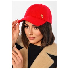 Кепка женская ангоровая красного цвета 194732L