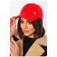 Кепка жіноча ангорова червоного кольору 194732L