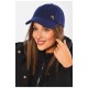Кепка жіноча ангорова темно-синього кольору 194734L
