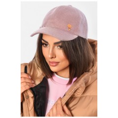 Кепка жіноча ангорова темно-бузкового кольору 194738L