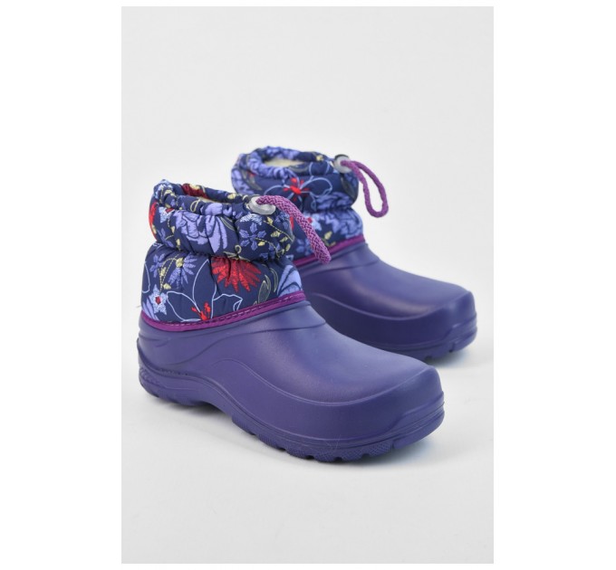 Дутики дитячі на хутрі фіолетового кольору 194755L