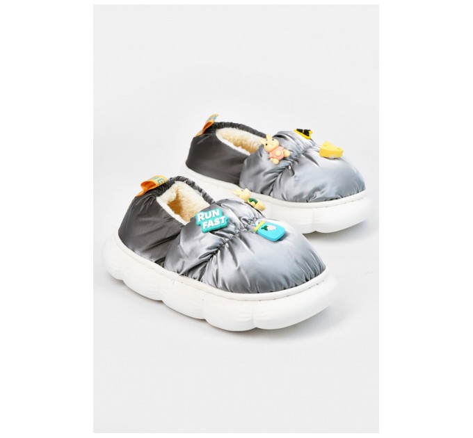 Капці домашні дитячі сірого кольору 194791L