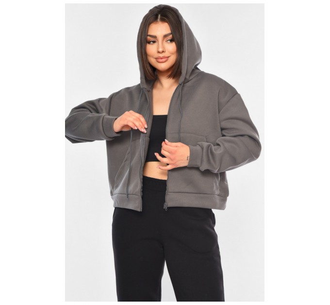 Худые женское на флисе серого цвета 194807L