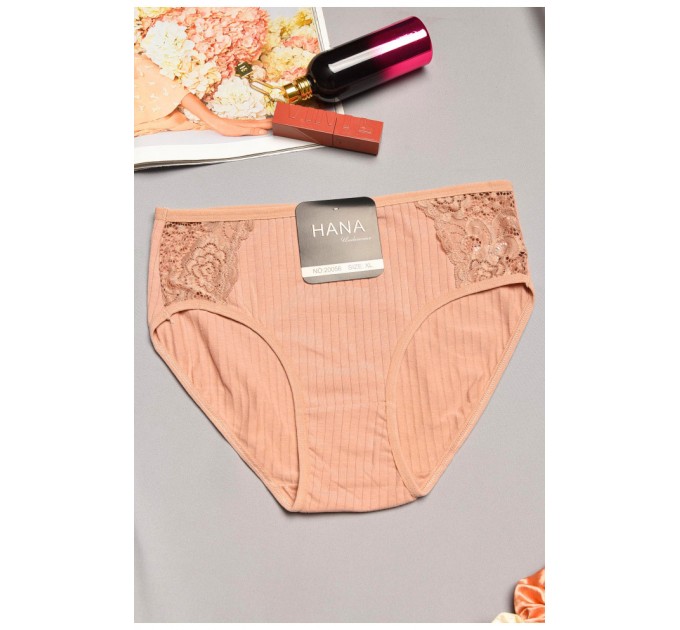 Труси жіночі напівбатальні бежевого кольору 195540L