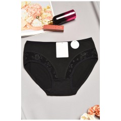 Труси жіночі напівбатальні чорного кольору 195552L