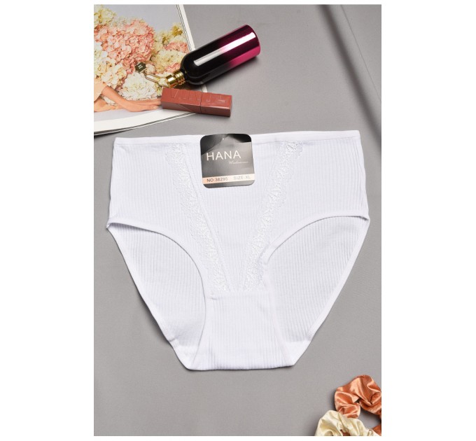 Труси жіночі напівбатальні білого кольору 195623L