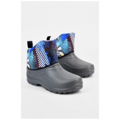 Дутики дитячі для хлопчика на флісі сірого кольору 195667L