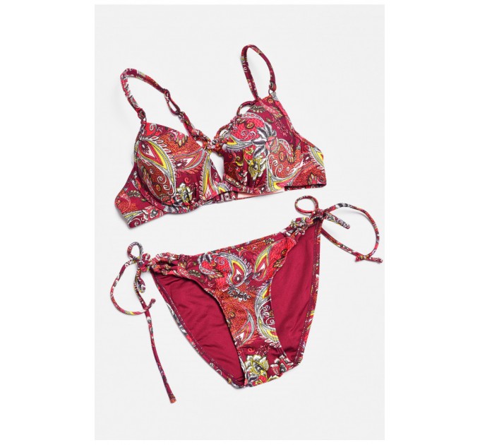 Купальник жіночий бордового кольору чашка В 195674L