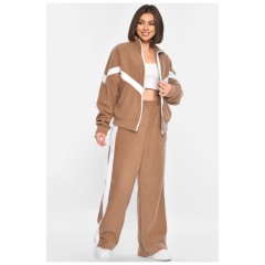 Спортивний костюм жіночий полар фліс кольору мокко 195691L