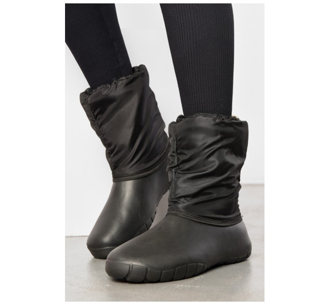 Дутики женские на меху черного цвета 195701L