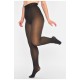 Колготы женские на искусственном меху имитация кожи черно-бежевого цвета 195710L