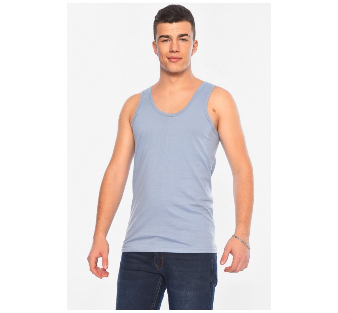 Майка чоловіча однотонна світло-сірого кольору 196130L