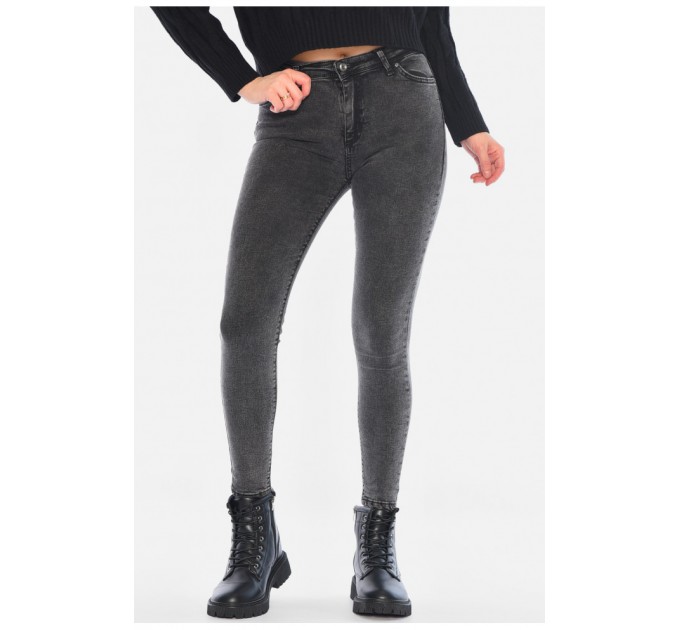 Джинсы женские скинные серого цвета 196233L
