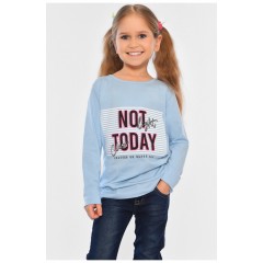 Лонгслів дитячий для дівчинки блакитного кольору 196560L