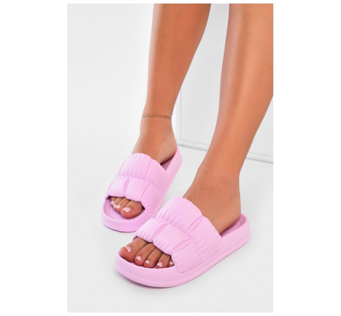 Шльопанці піна жіночі бузкового кольору 196725L