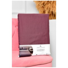 Комплект постільної білизни двоспальний однотонний бордового кольору 196749L