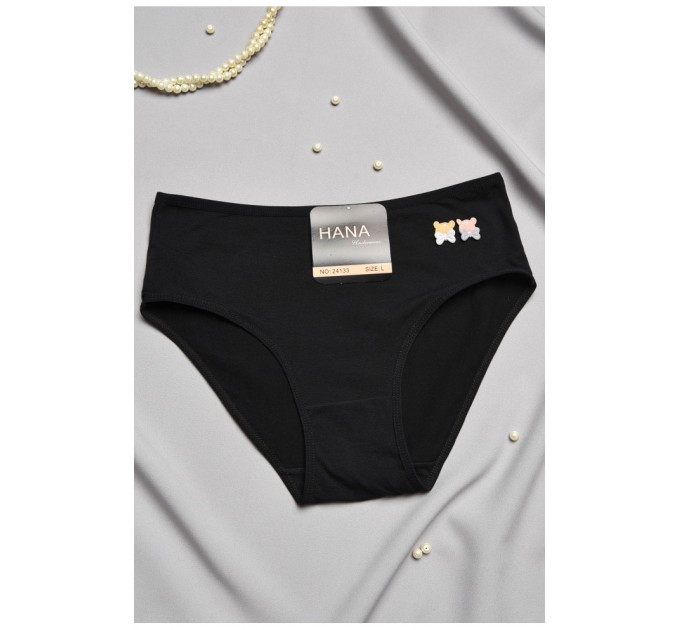 Труси жіночі напівбатальні чорного кольору 196998L