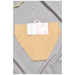 Труси жіночі однотонні бежевого кольору 197057L