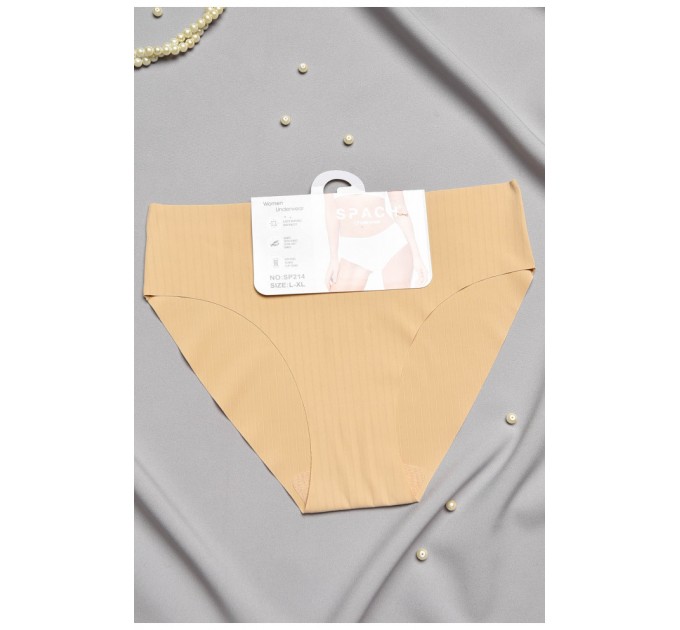 Труси жіночі однотонні бежевого кольору 197057L