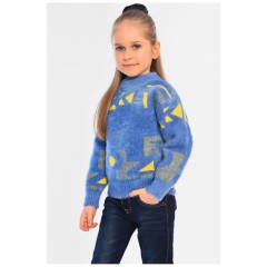 Светр дитячий для дівчинки синього кольору 197165L