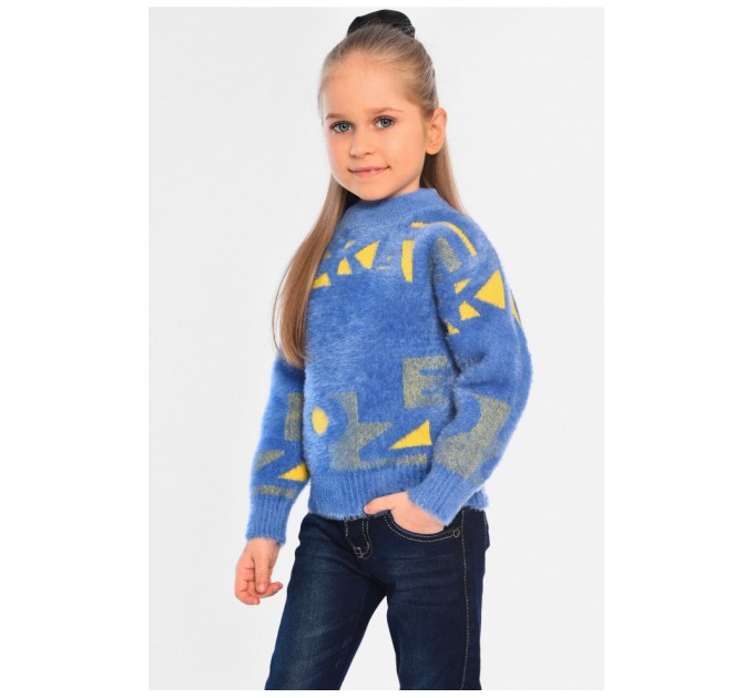 Светр дитячий для дівчинки синього кольору 197165L