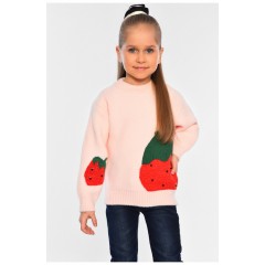 Светр дитячий для дівчинки пудрового кольору 197169L