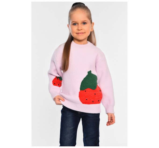 Светр дитячий для дівчинки лавандового кольору 197170L