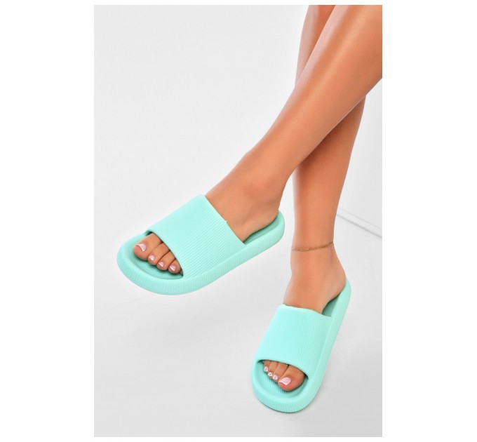 Шльопанці піна жіночі м`ятного кольору 197246L