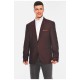 Піджак чоловічий однотонний темно-бордового кольору 197262L