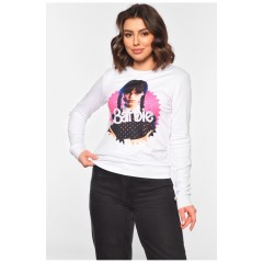 Свитшот женский белого цвета с принтом 197309L
