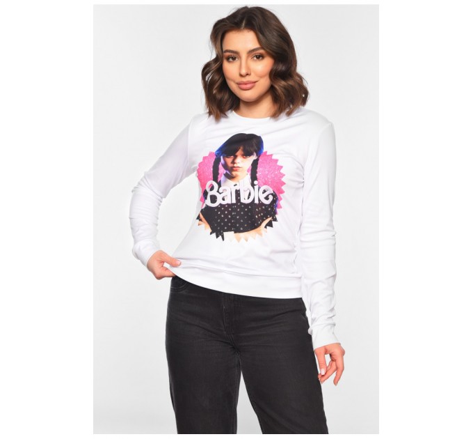 Свитшот женский белого цвета с принтом 197309L