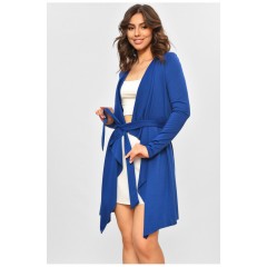 Кардиган жіночий однотонний темно-синього кольору 197351L